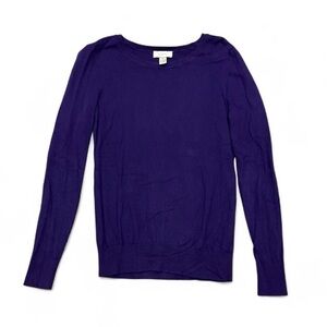 LOFT Purple Long Sleeve Sweater Size S